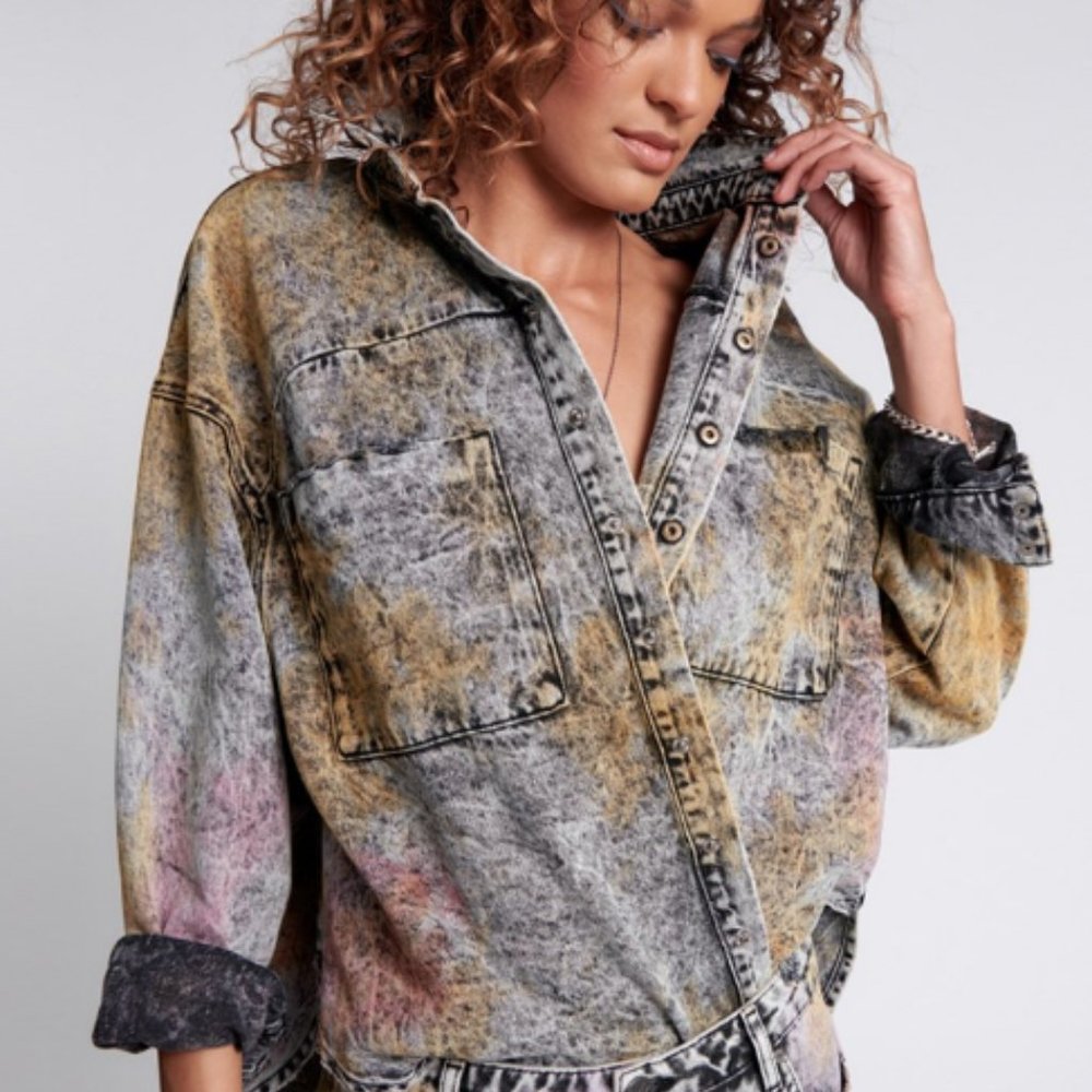 Free People | OneTeaspoon - Sunset Acid Daria Shacket/Jacket (XS) NWT